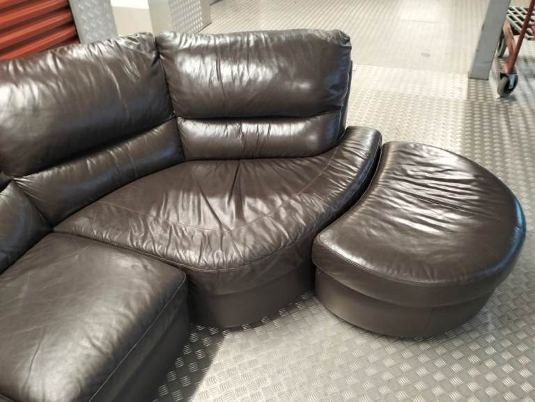 LEATHER JOHN LEWIS CORNER SOFA DELIVERY AVAILABLE TODAY 