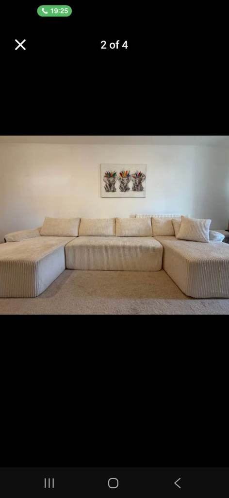 Large Cream Modular Sofa - As Good As New