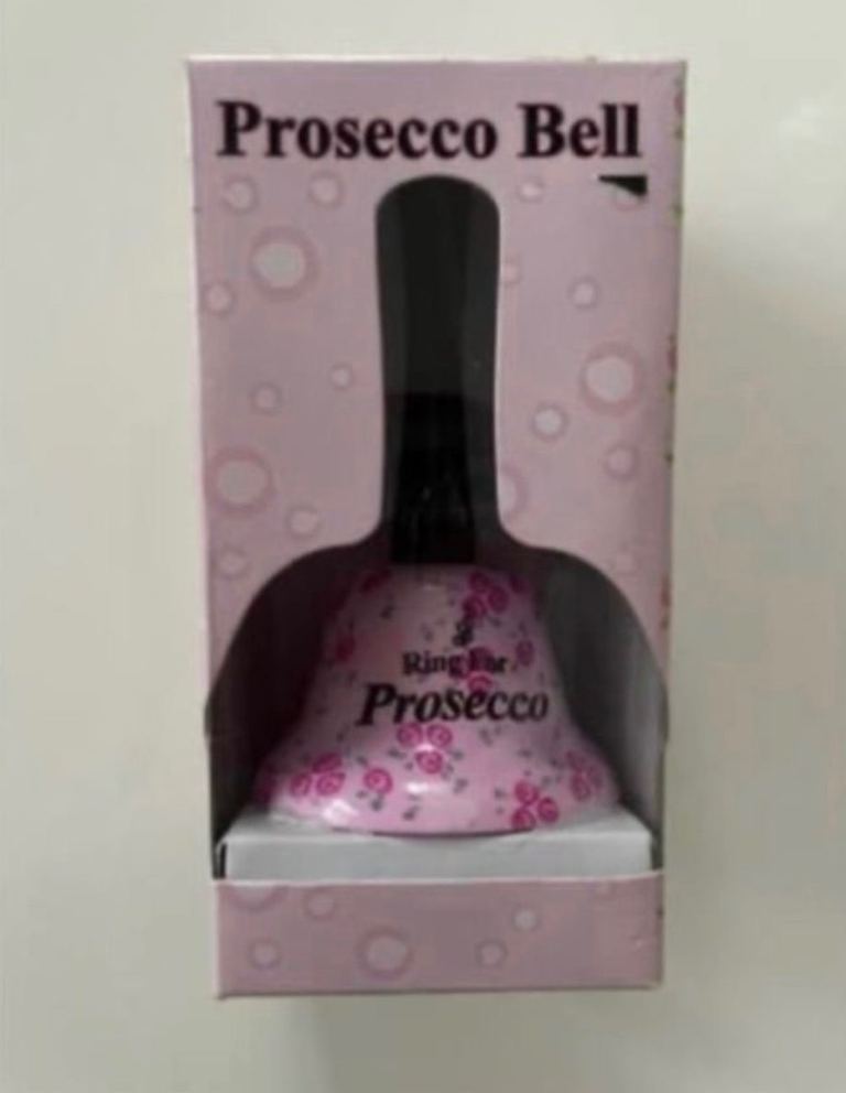 Cute Prosecco Bell - perfect for the person who loves a glass of fizz