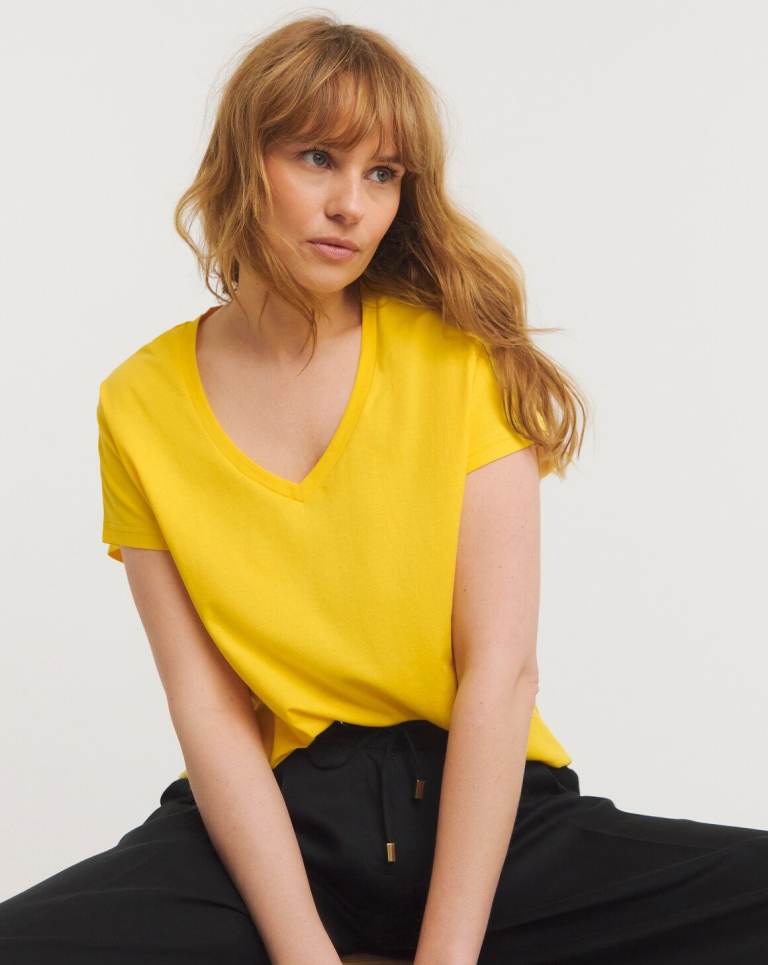 Yellow V-neck T-shirt JD Williams - The perfect for essential for your wardrobe