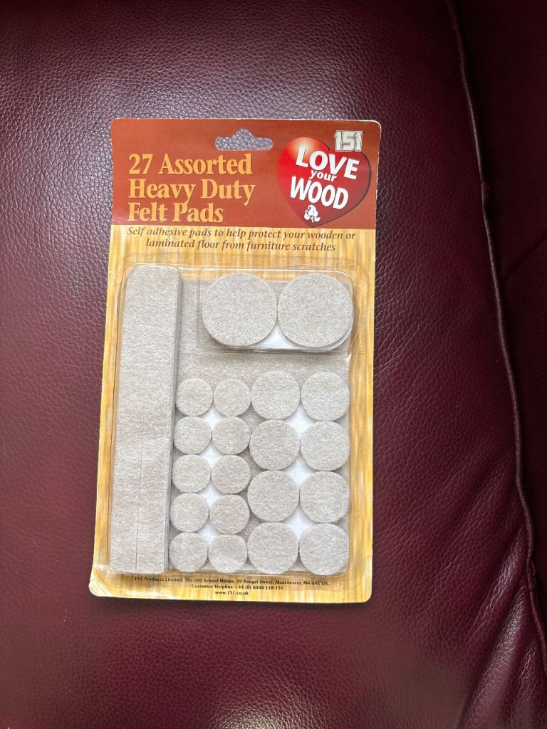 New LOVE your WOOD 27 Assorted Heavy Duty Felt Pads