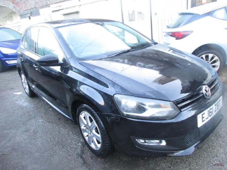 2012 (61) VOLKSWAGEN POLO 1.4 MATCH , LOW MILES , BLACK , READ  DESCRIPTION 