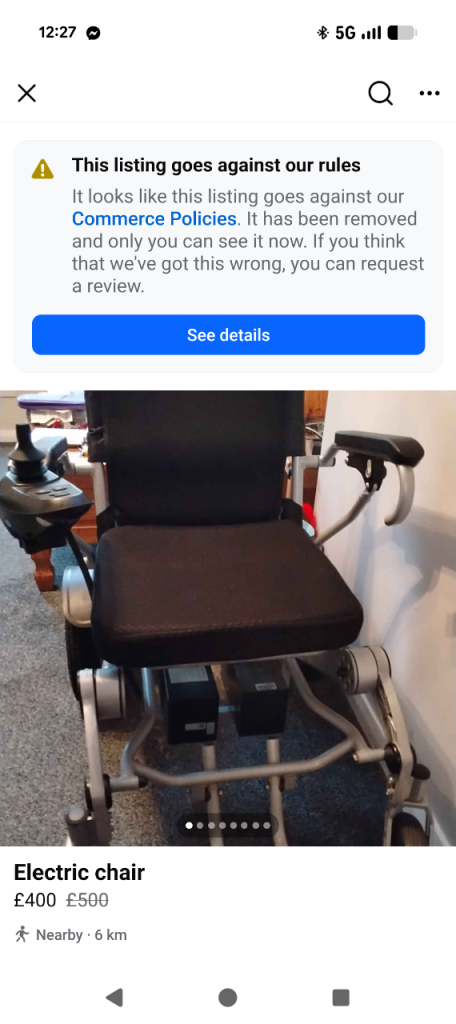 Electric Mobility Chair – Grey, Good Condition