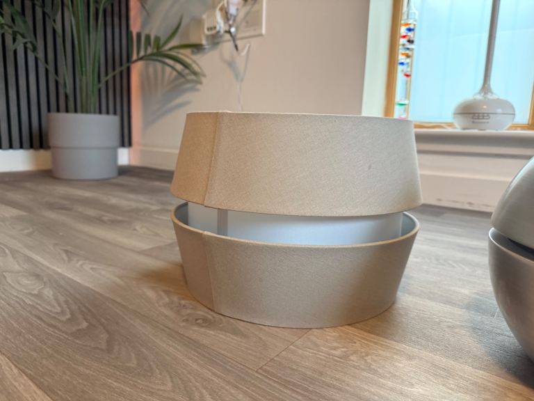 Colours Cassio light grey two tier cylinder light shades 