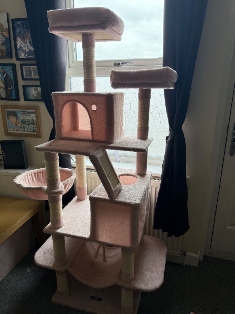 Tall cat tower