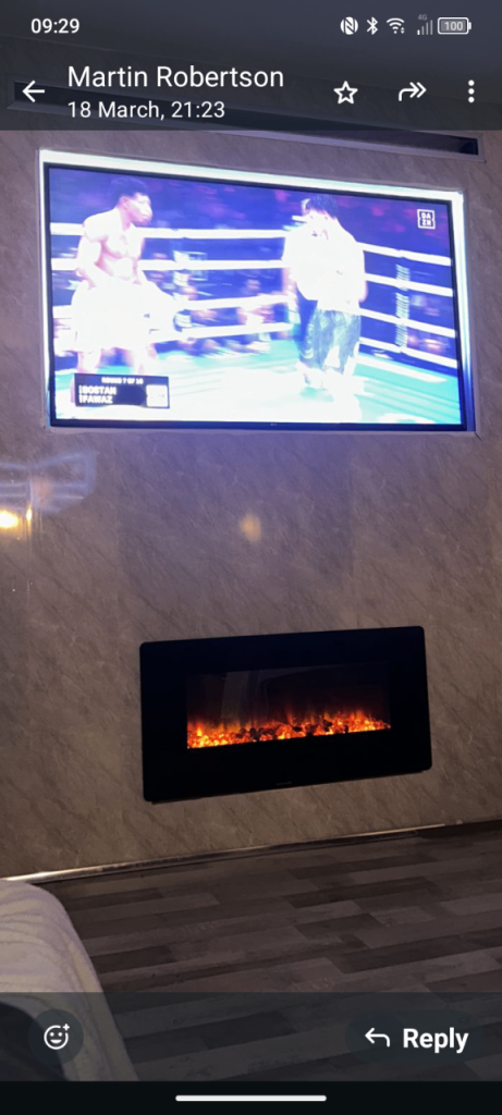 Built in electric fire