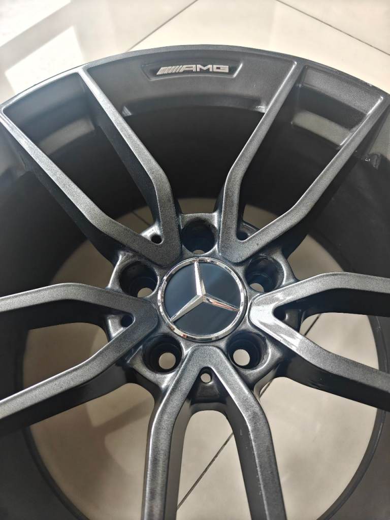 Rare AMG-style 5 fork alloy wheels 19" gunmetal grey 