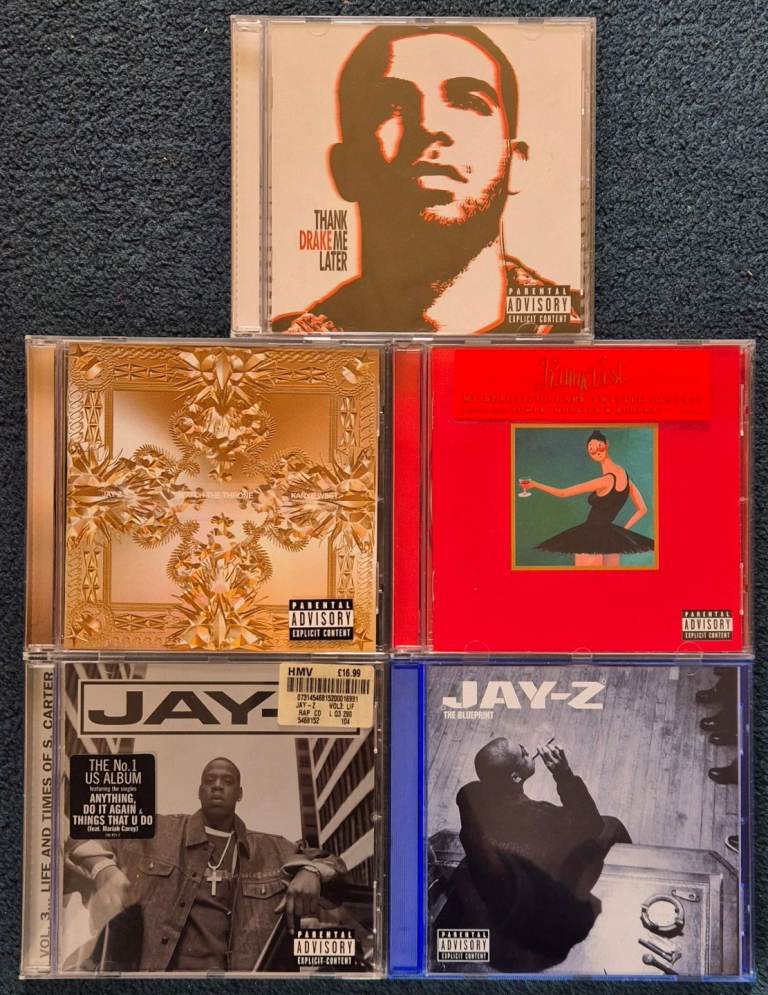 JAY-Z/KANYE WEST/DRAKE CD'S.