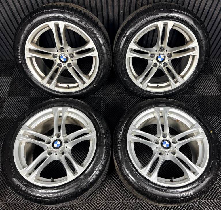 18'' GENUINE BMW 5 SERIES 613 SILVER M SPORT F10 F11 ALLOY WHEELS TYRES ALLOYS