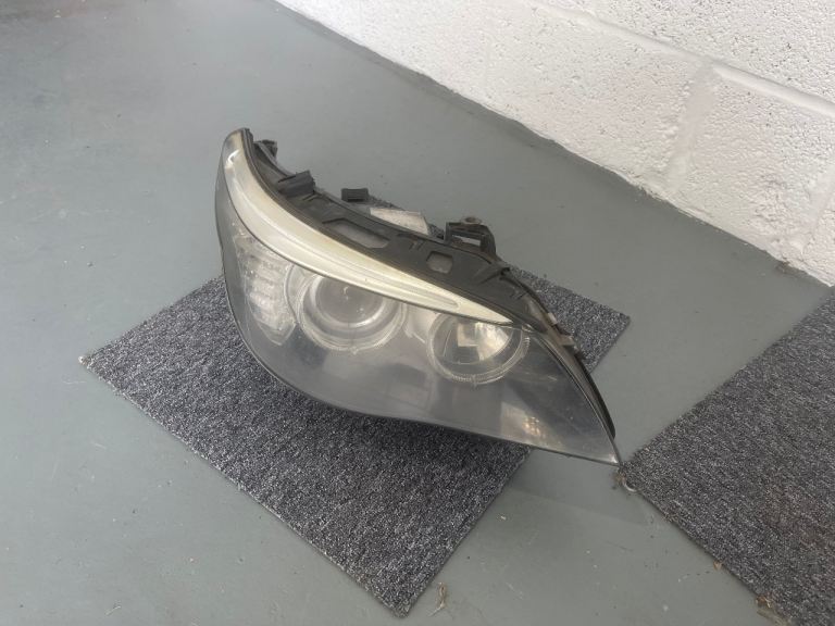 BMW E60 E61 5 Series Right O/S Headlight Halogen Hella Genuine (2003-2010)