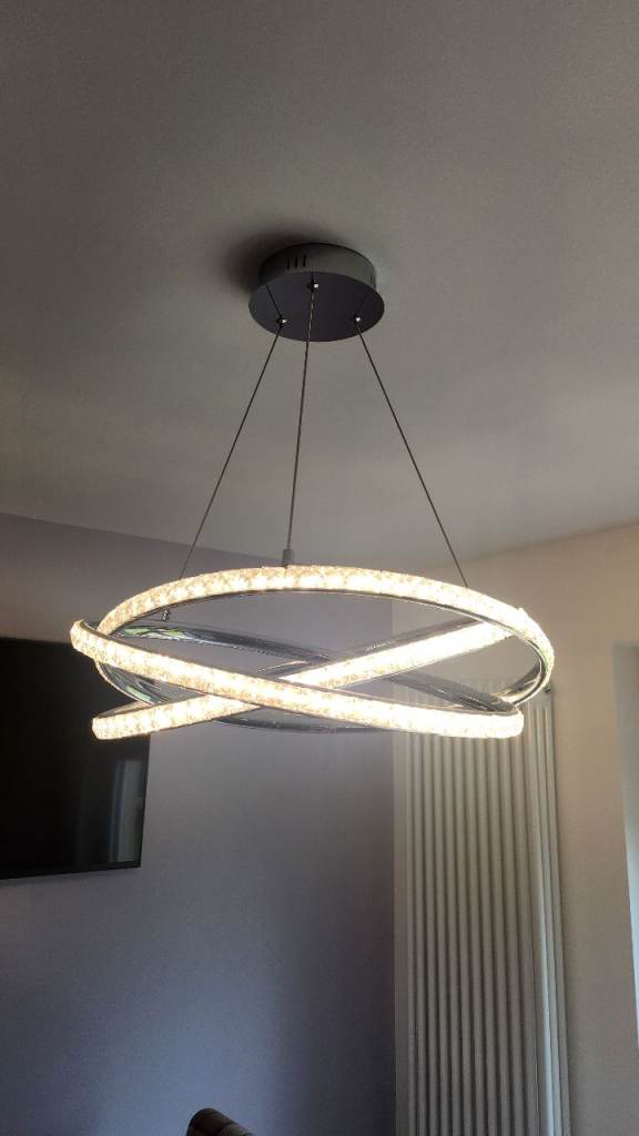 Modern LED Ceiling Light Chandelier - Silver Finish