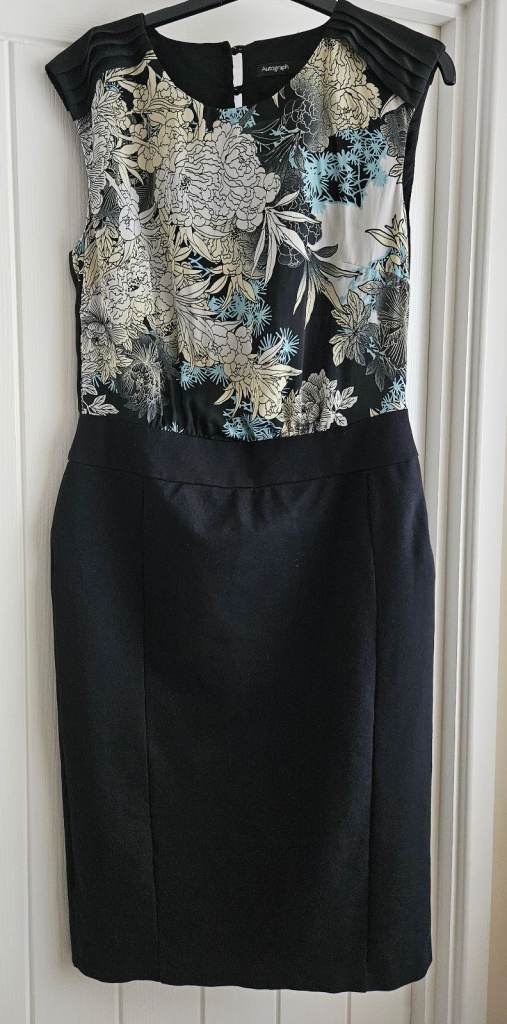 Sleeveless Black/Multi 'M & S' Dress - Size 12