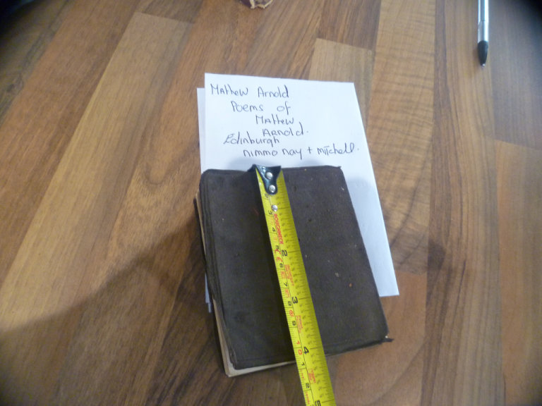 Vintage Book Mathew Arnold poems printed by orrison and gibb Edinburgh 