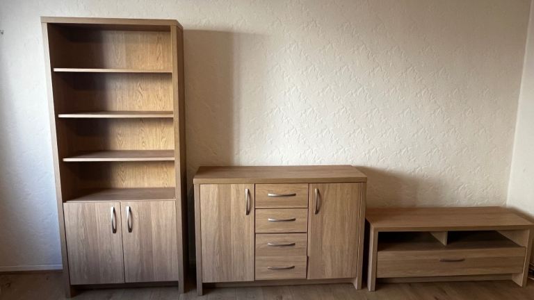 Tv stand, side board and shelf unit with cupboard
