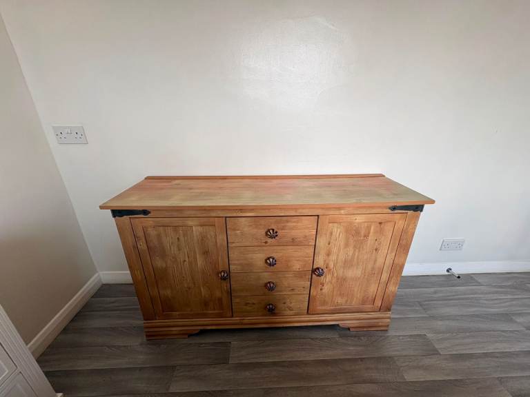 Solid Wood Sideboard with Drawers and Cupboards