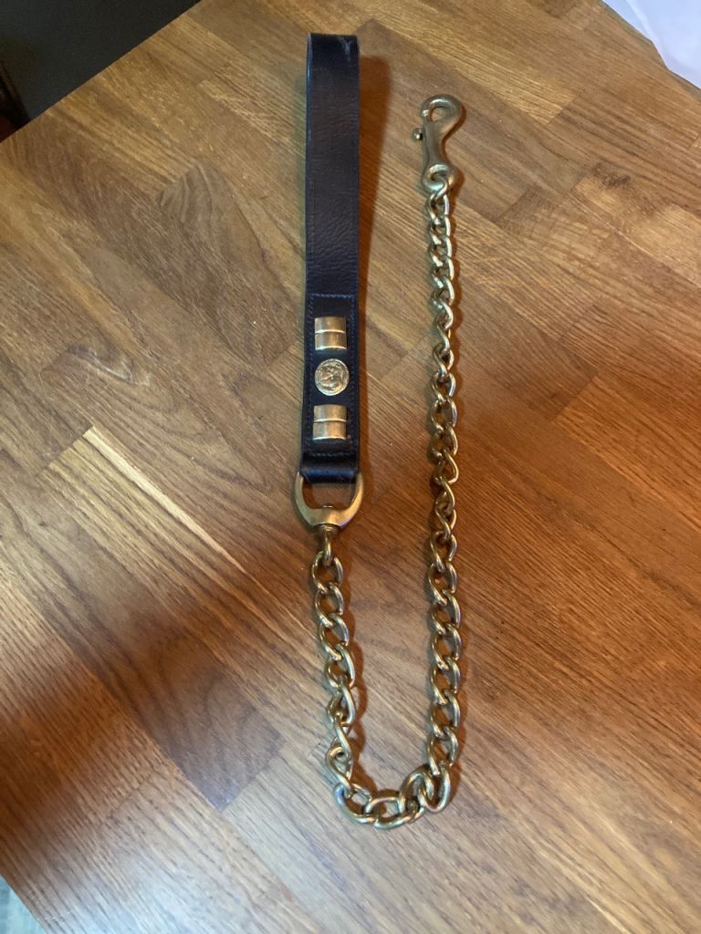 Black Leather & Brass Staffy/Bull Breed Leader