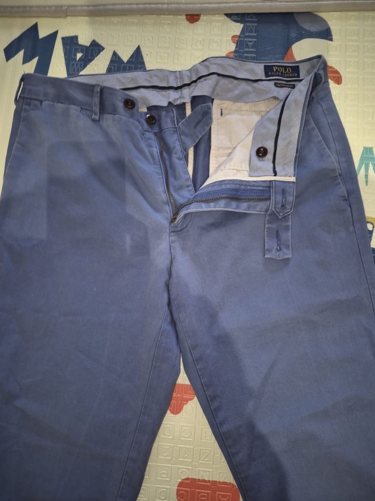 Polo Ralph Lauren Men's Blue Chinos - Size 33/32, Good Condition