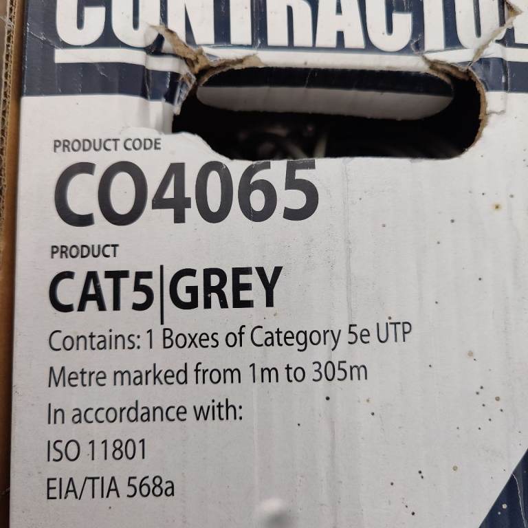 CAT 5 Cable in box