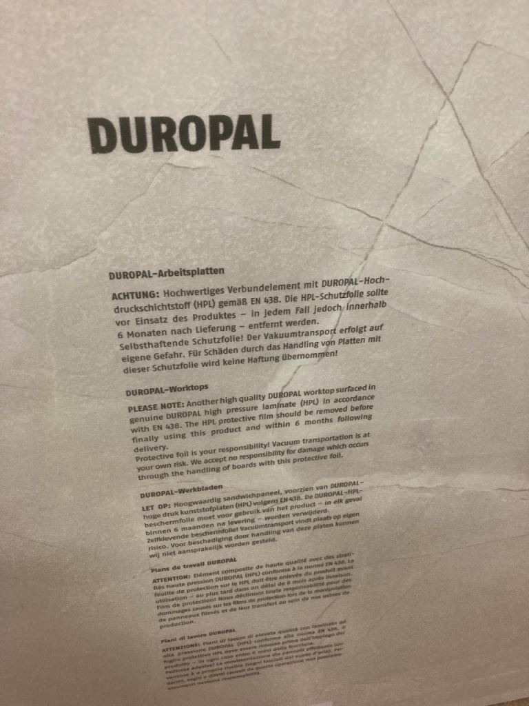 New duropal kitchen worktop 3000mm long