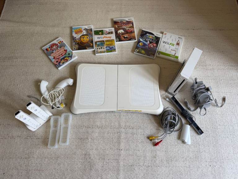 Wii fit board, console and games bundle for sale