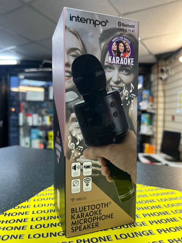 Intempo Wireless Bluetooth Karaoke Microphone Speaker