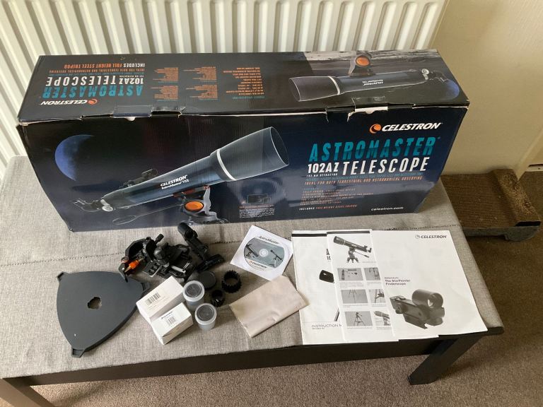 Celestron Astromaster 102AZ Telescope and Tripod with extras