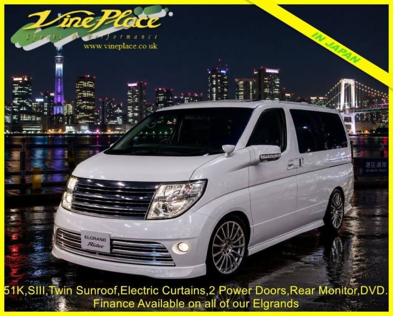 2007 Nissan Elgrand 3.5 Rider SIII,Twin Sunroof,8 Seats,Auto,51K Miles MPV Petrol Automatic