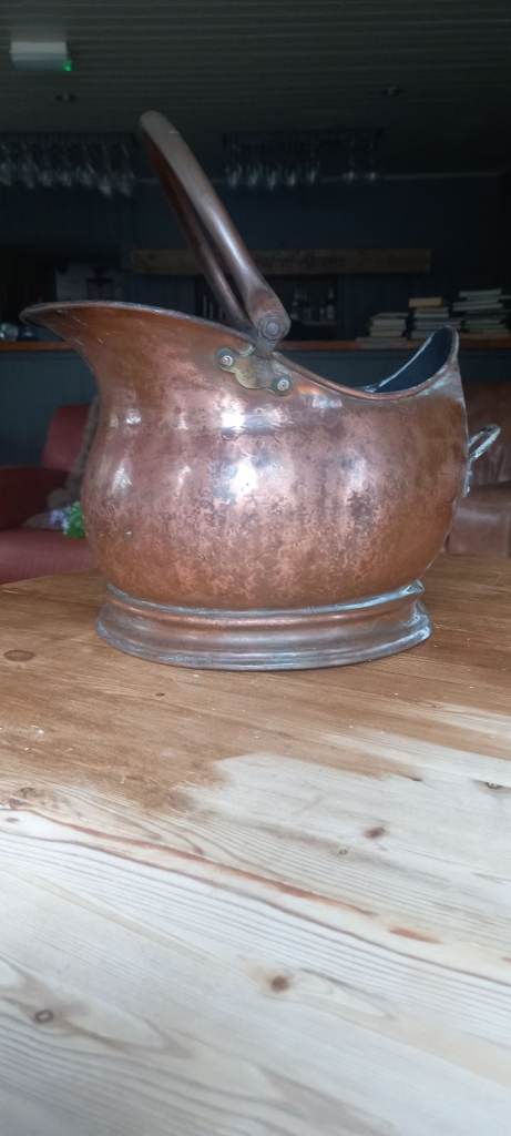 Copper coal scuttle