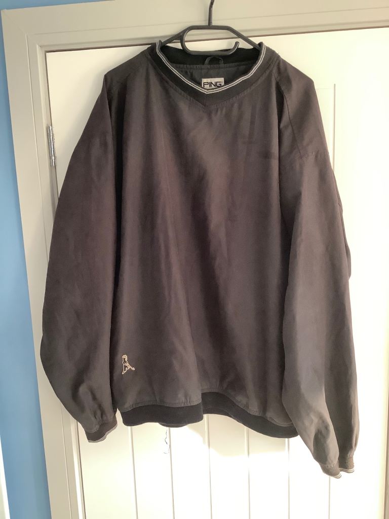 Ping Black Mens Golf Windbreaker 