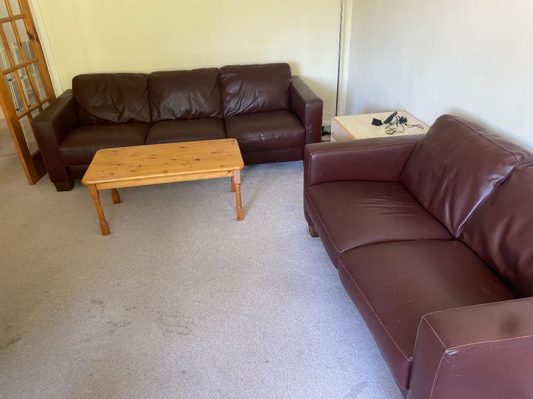 Two seater and a three seater sofa