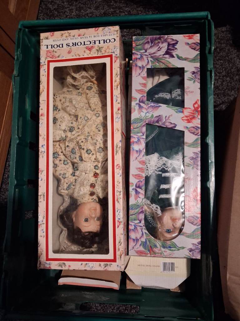 Job lot Porcelain Dolls boxed 