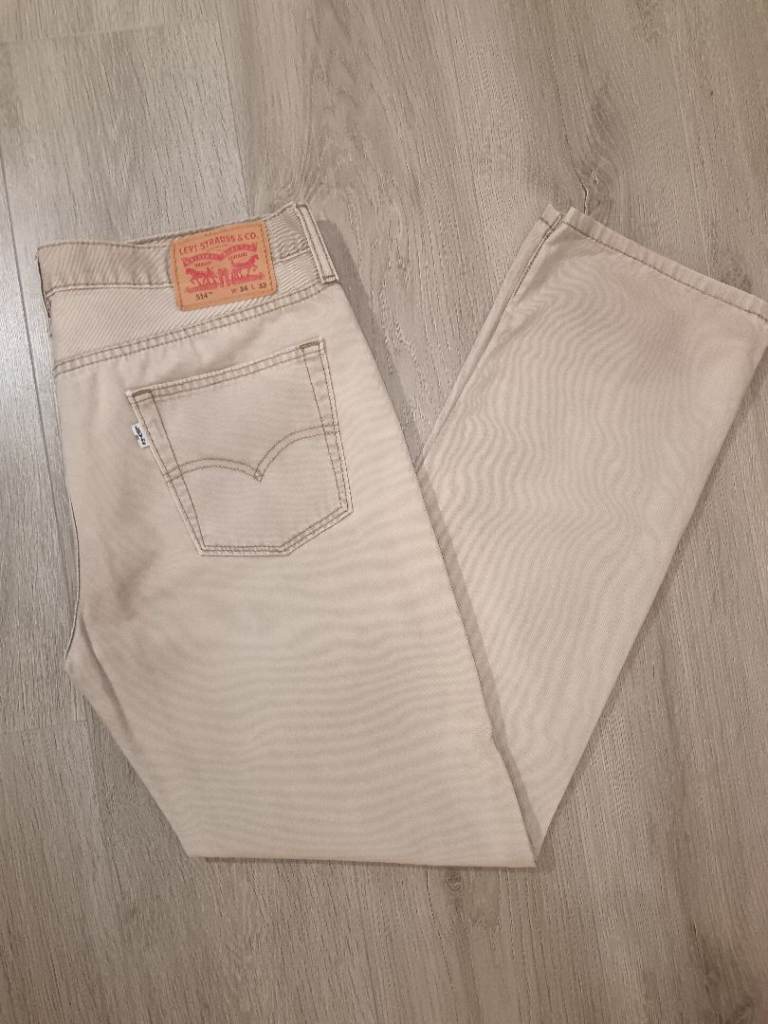 Levi's 514 W34 L34 Beige colour