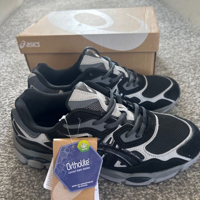 New Asics Trainers - Black and Grey, Ortholite Comfort Foam