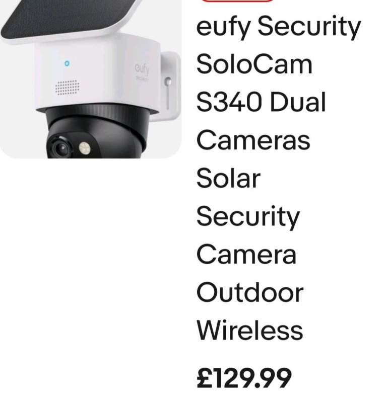 Eufy security camera outdoor solar power brand new sealed 