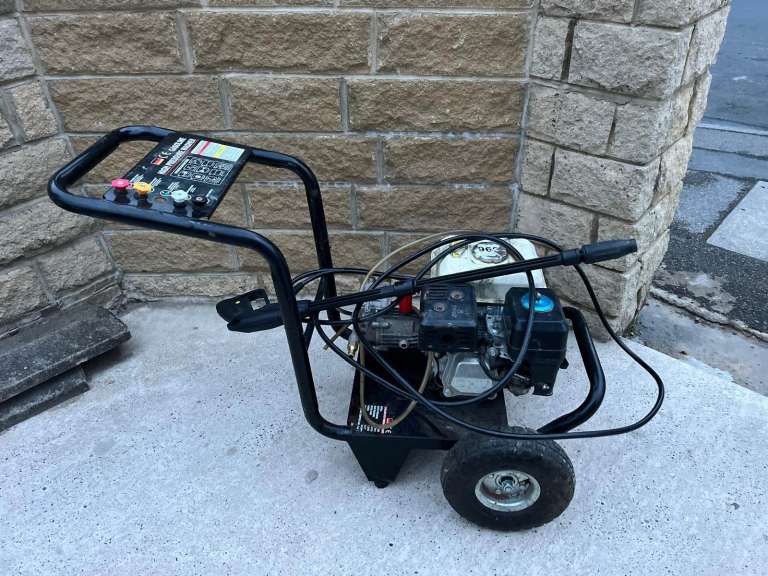 Petrol pressure washer can deliver 