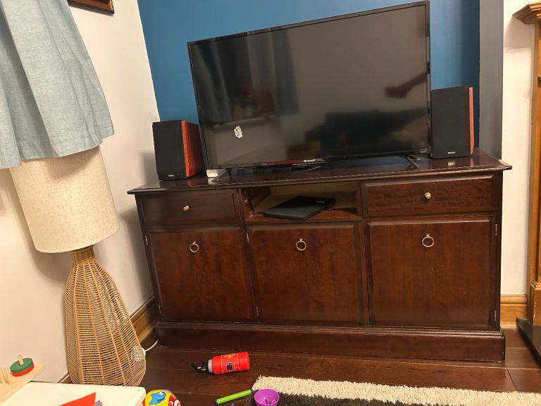 Wooden TV Unit / Sideboard with Storage - Good Condition