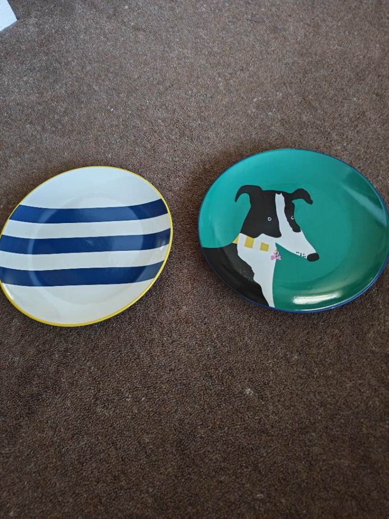 New Joules animal set of 2 side plates 