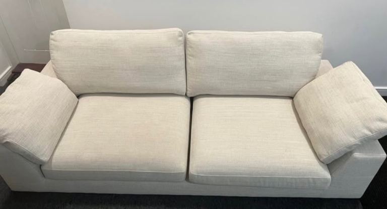 Neutral Cream 3-Seater Sofa - Barely Used - Deep & Comfortable - £325 ONO
