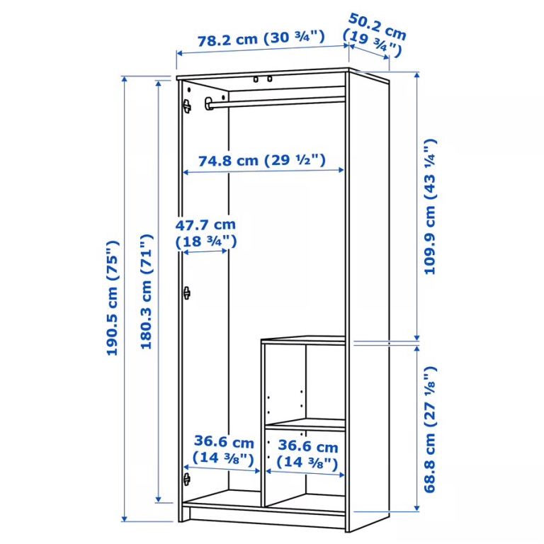 Ikea Brimnes Double Wardrobes x 2 and Chest of Drawers 