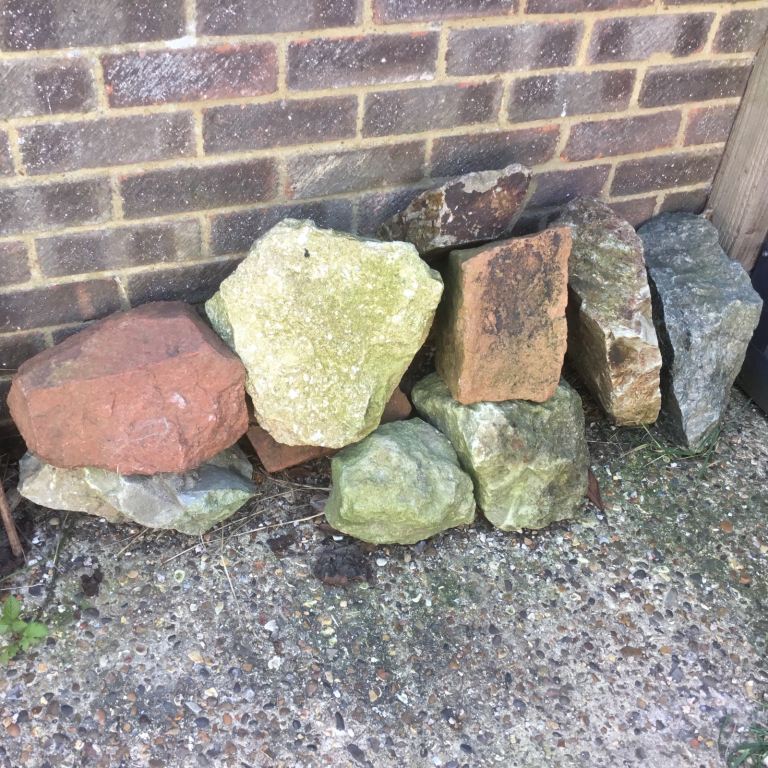 Pond or garden rocks mixed 