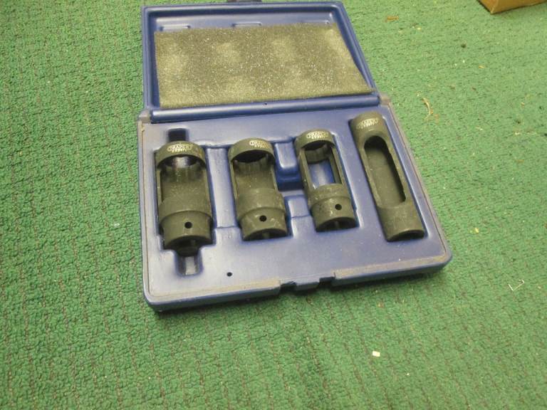 Draper Expert 4pc Diesel Injector Socket Set Deep  1/2in Drive Used     