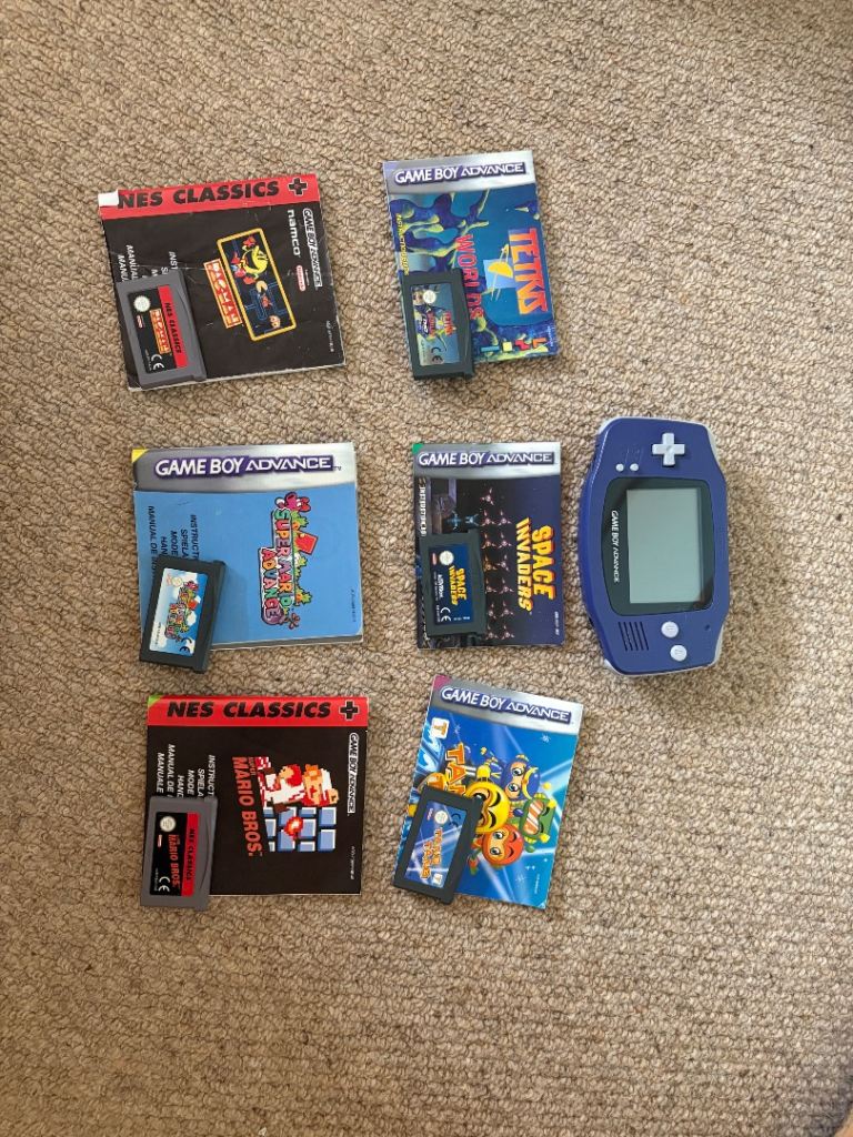 Nintendo Game Boy Advance with 6 Games 