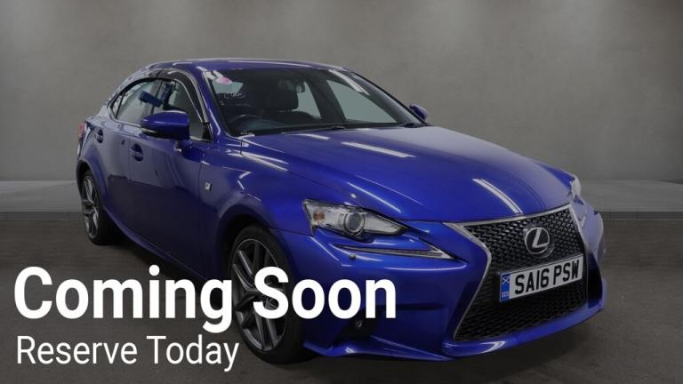 2016 Lexus IS 200t F-Sport 4dr Auto SALOON Petrol Automatic