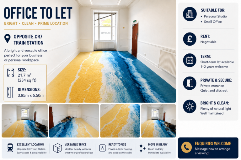 Bright Offices to Let Opposite Thornton Heath Station CR7 – Bills Included