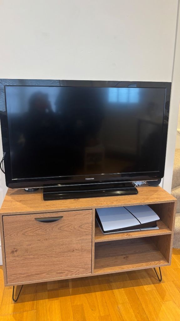 VonHaus TV Units for Living Room - Oak Wood Effect TV Stand Cabinet