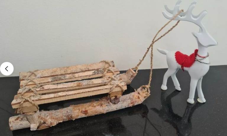 Christmas Reindeer And Sledge