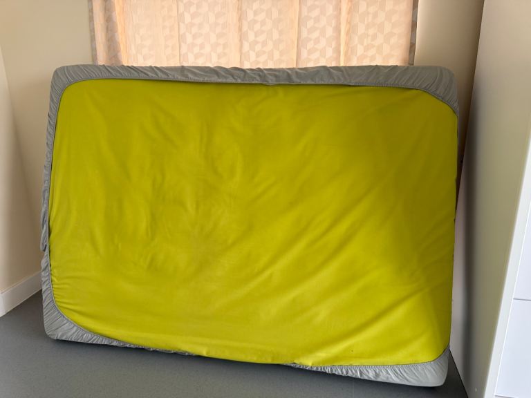 Double Mattress – Yellow/Grey, Good Condition