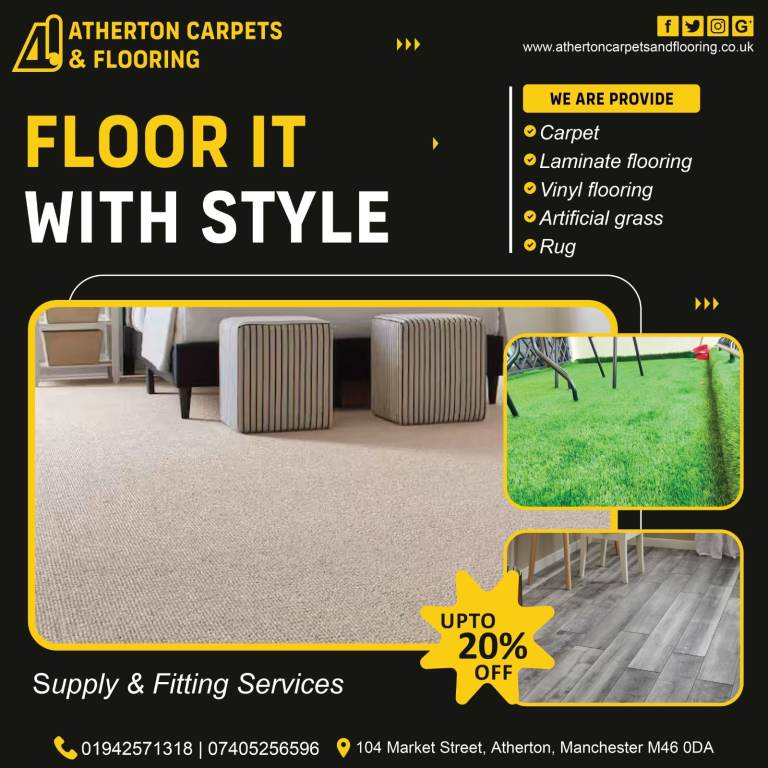 STOCK CLEARANCE SALE – EVERYTHING 20% OFF! 🚨 CARPETS • VINYL • RUGS • LAMINATE