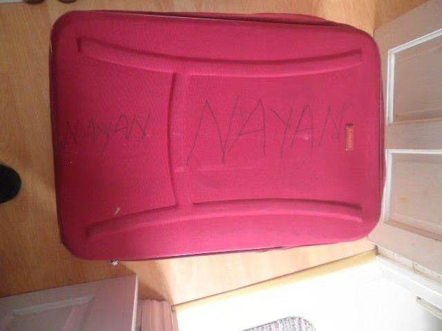 Red Paris Large Large Suitcase expandable Red Paris with 3 wheels