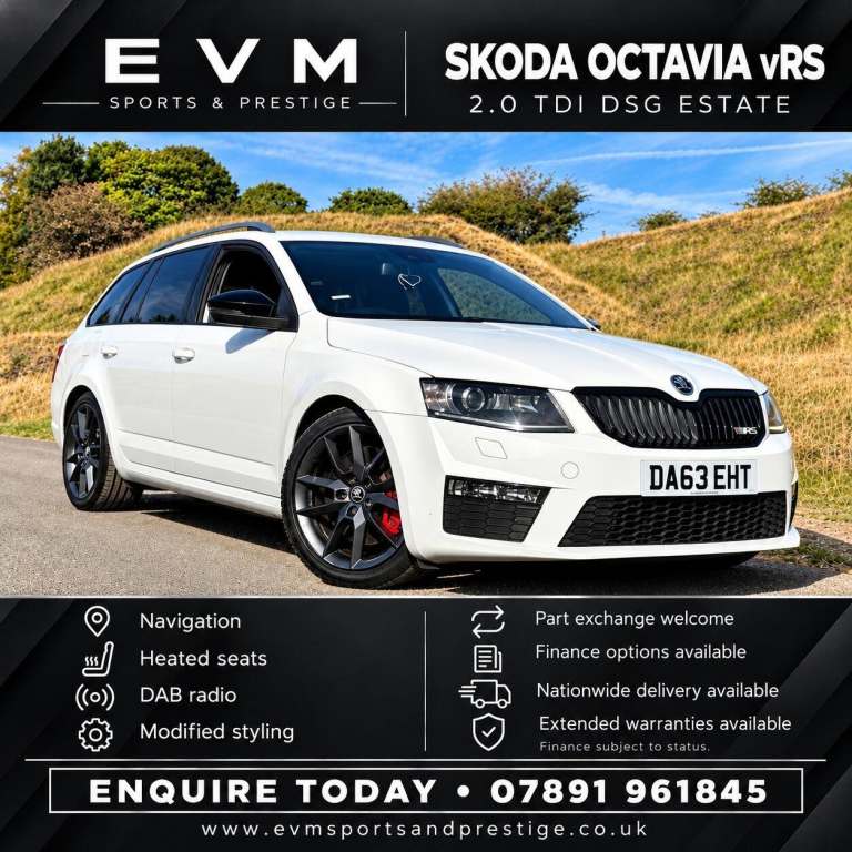 2013 Skoda Octavia 2.0 TDI vRS DSG Euro 5 (s/s) 5dr ESTATE Diesel Automatic